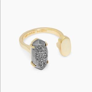 Kendra Scott Pryde Gold Ring in Platinum Drusy